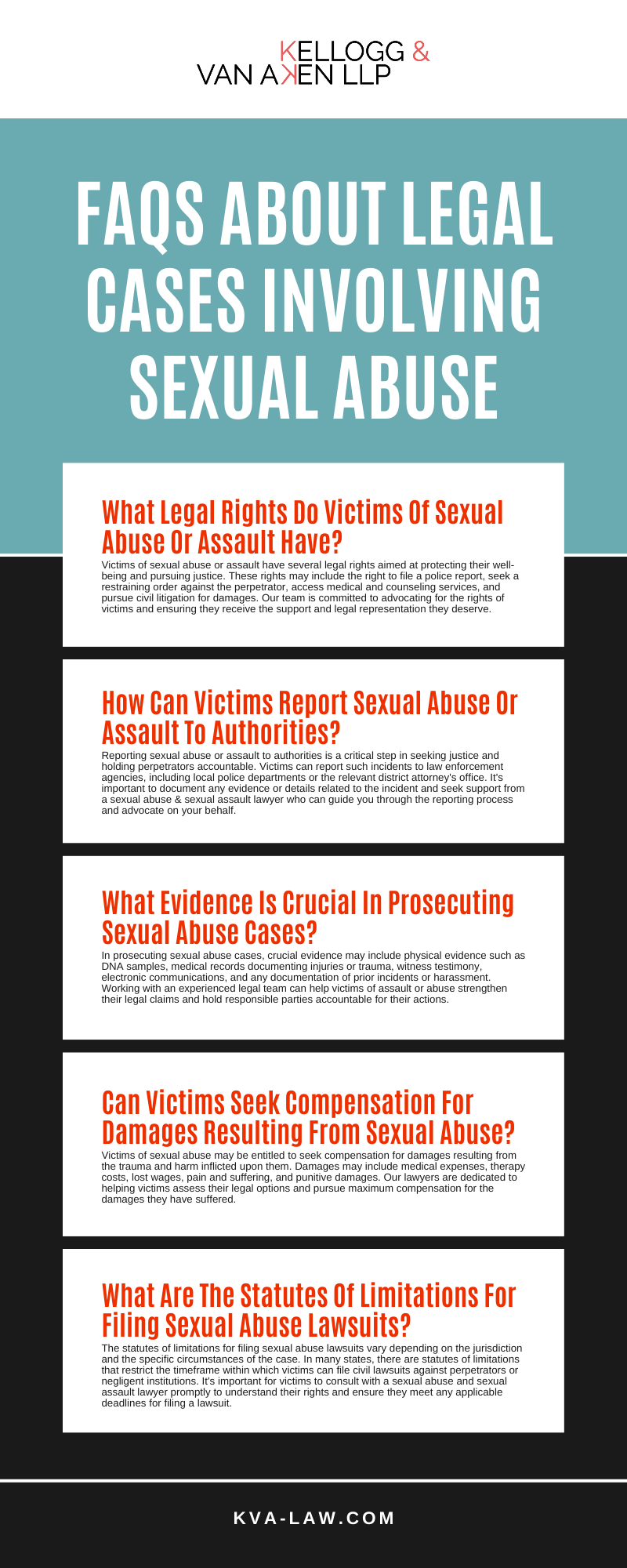 Faqs About Legal Cases Involving Sexual Abuse Infographic