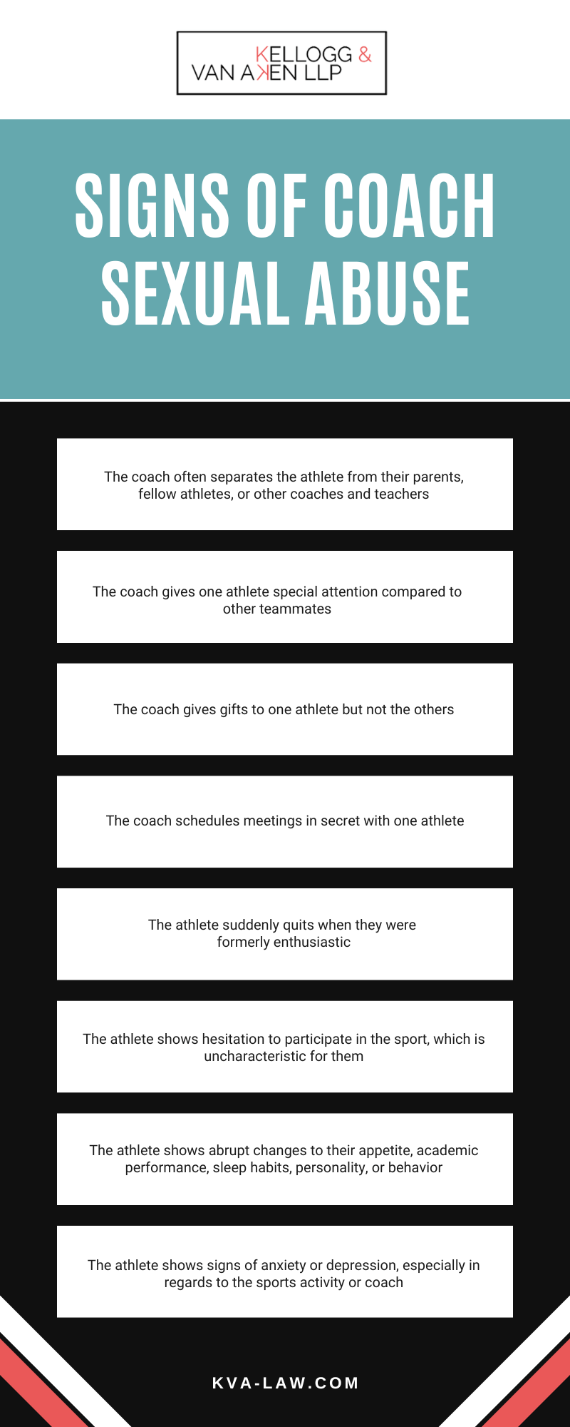 Signs Of Coach Sexual Abuse Infographic